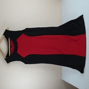 JSP Red/Black Midi Shift Dress XL Chritmas Vintage 80's